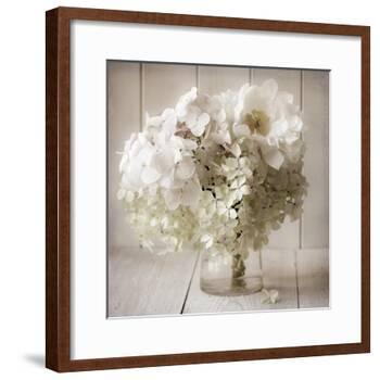 White Flower Vase-Symposium Design-Framed Giclee Print