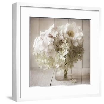 White Flower Vase-Symposium Design-Framed Giclee Print