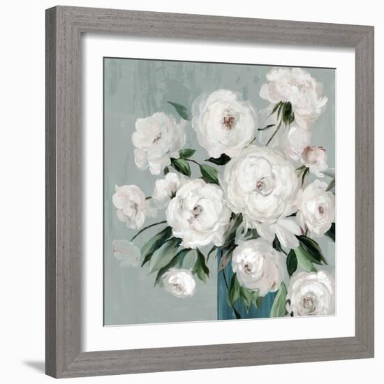 White Flowers Clusters-Asia Jensen-Framed Art Print