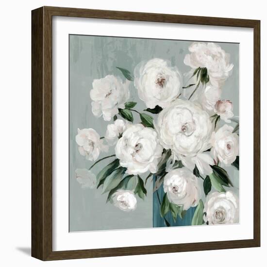 White Flowers Clusters-Asia Jensen-Framed Art Print