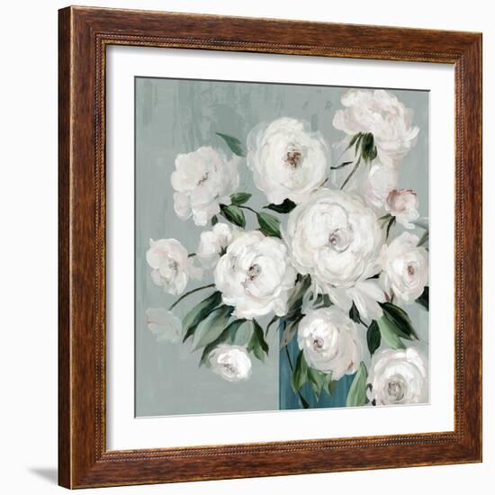 White Flowers Clusters-Asia Jensen-Framed Art Print