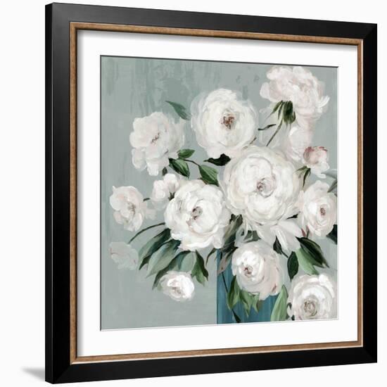 White Flowers Clusters-Asia Jensen-Framed Art Print