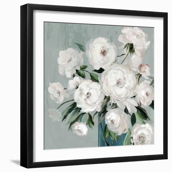 White Flowers Clusters-Asia Jensen-Framed Art Print