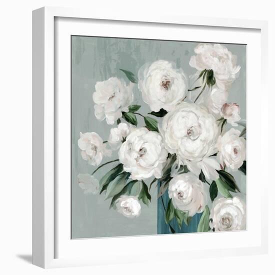 White Flowers Clusters-Asia Jensen-Framed Art Print