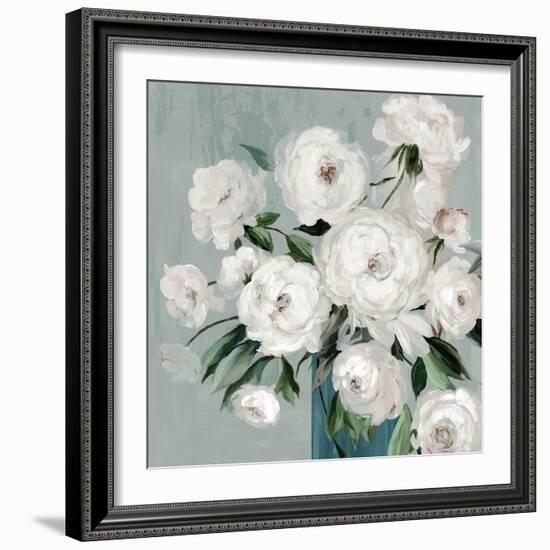 White Flowers Clusters-Asia Jensen-Framed Art Print