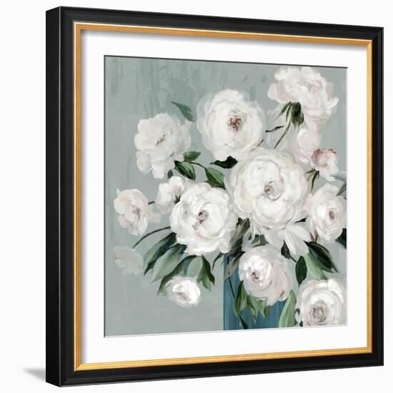 White Flowers Clusters-Asia Jensen-Framed Art Print