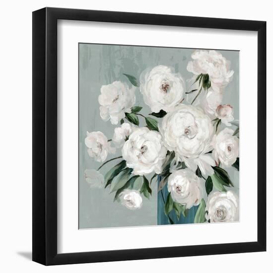 White Flowers Clusters-Asia Jensen-Framed Art Print