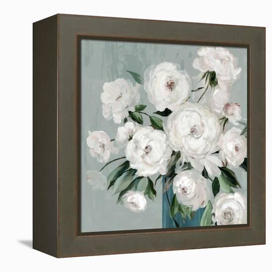 White Flowers Clusters-Asia Jensen-Framed Stretched Canvas