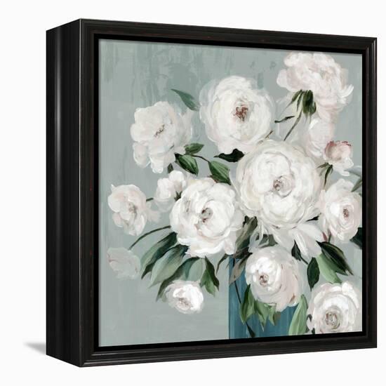 White Flowers Clusters-Asia Jensen-Framed Stretched Canvas