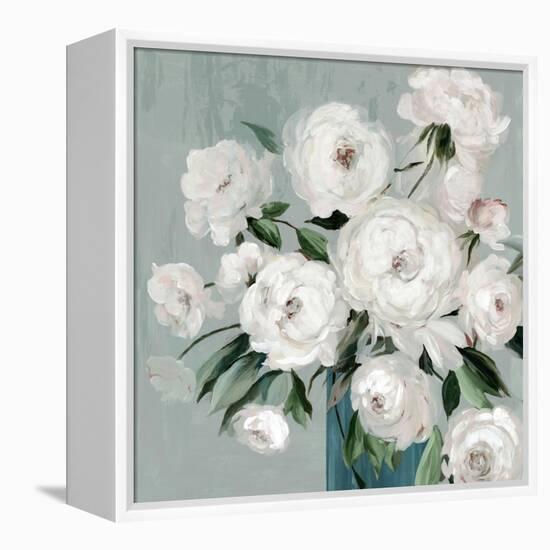 White Flowers Clusters-Asia Jensen-Framed Stretched Canvas