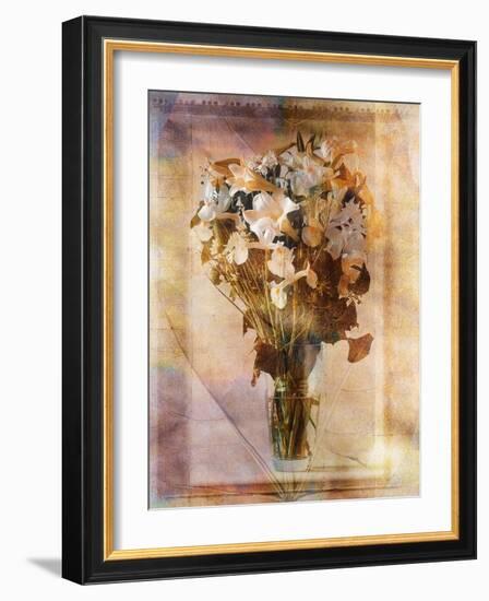 White Flowers in a Vase-Colin Anderson-Framed Photographic Print