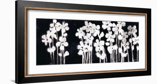 White Flowers on Black I-Norman Wyatt Jr^-Framed Art Print