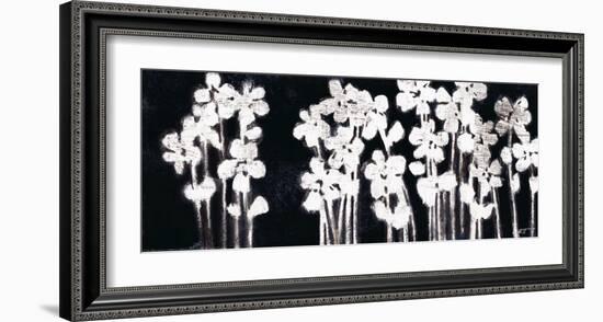 White Flowers on Black I-Norman Wyatt Jr^-Framed Art Print