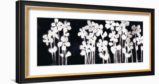 White Flowers on Black I-Norman Wyatt Jr^-Framed Art Print