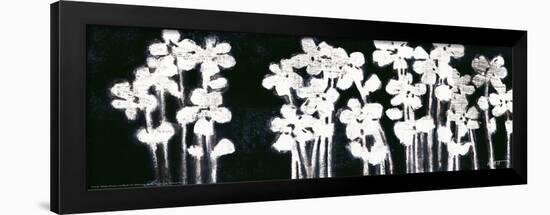 White Flowers on Black I-Norman Wyatt Jr.-Framed Art Print