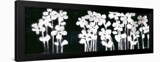 White Flowers on Black I-Norman Wyatt Jr.-Framed Art Print