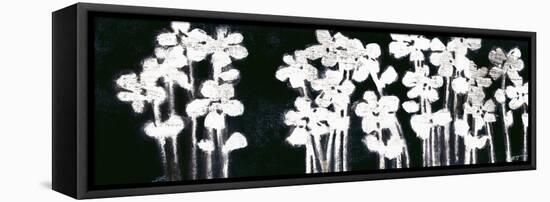 White Flowers on Black I-Norman Wyatt Jr.-Framed Stretched Canvas