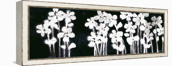 White Flowers on Black I-Norman Wyatt Jr.-Framed Stretched Canvas