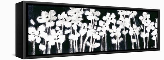 White Flowers on Black II-Norman Wyatt Jr.-Framed Stretched Canvas