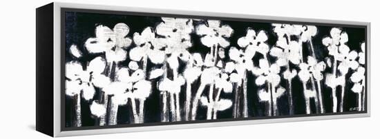 White Flowers on Black II-Norman Wyatt Jr.-Framed Stretched Canvas