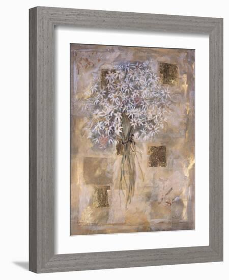 White Flowers-Marta Gottfried-Framed Giclee Print