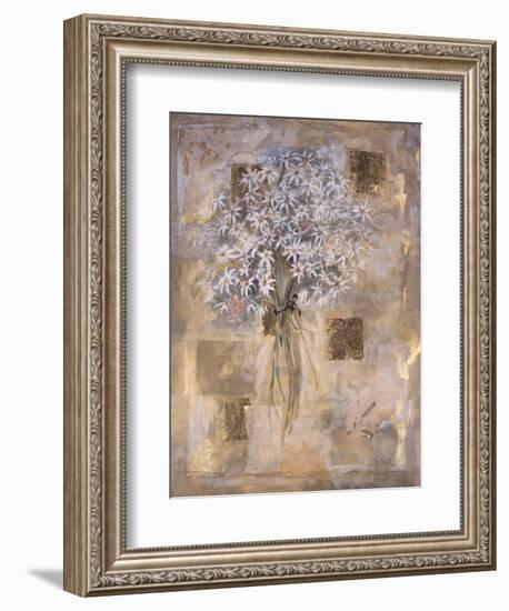 White Flowers-Marta Gottfried-Framed Giclee Print