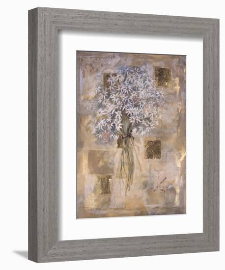 White Flowers-Marta Gottfried-Framed Giclee Print