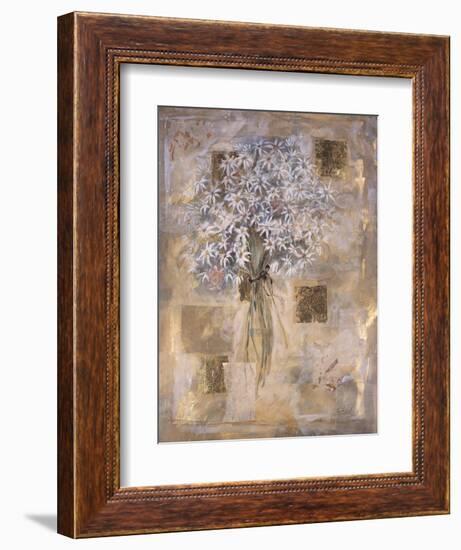 White Flowers-Marta Gottfried-Framed Giclee Print