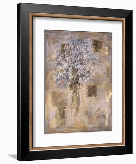 White Flowers-Marta Gottfried-Framed Giclee Print