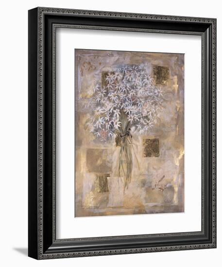 White Flowers-Marta Gottfried-Framed Giclee Print