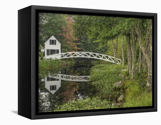 White Footbridge, Somesville, Mount Desert Island, Maine, USA-Adam Jones-Framed Premier Image Canvas