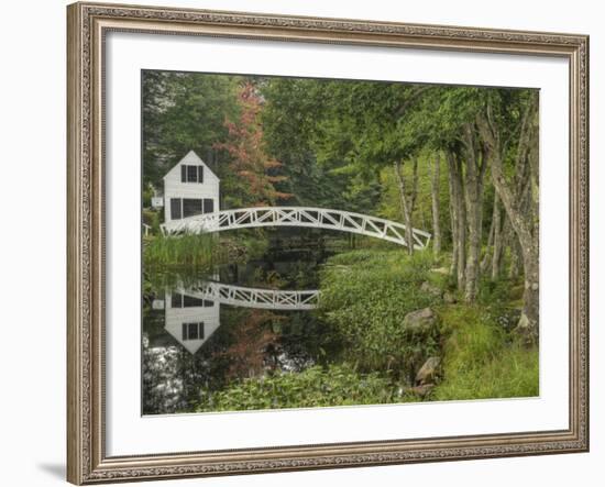 White Footbridge, Somesville, Mount Desert Island, Maine, USA-Adam Jones-Framed Photographic Print