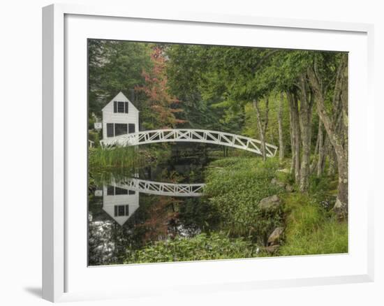 White Footbridge, Somesville, Mount Desert Island, Maine, USA-Adam Jones-Framed Photographic Print