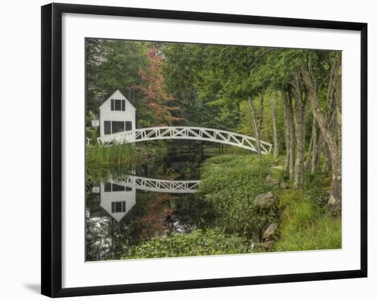 White Footbridge, Somesville, Mount Desert Island, Maine, USA-Adam Jones-Framed Photographic Print