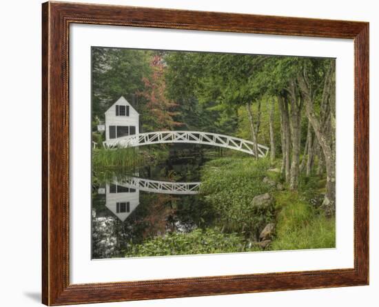 White Footbridge, Somesville, Mount Desert Island, Maine, USA-Adam Jones-Framed Photographic Print