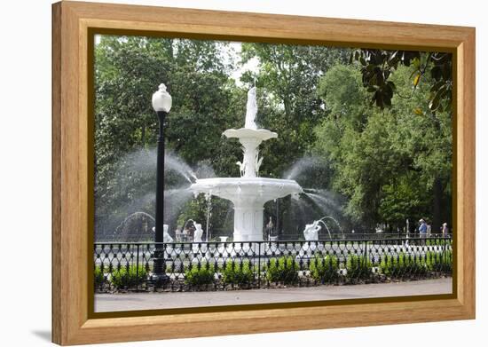 White Fountain in Forsyth Park, Savannah, Georgia, USA-Bill Bachmann-Framed Premier Image Canvas