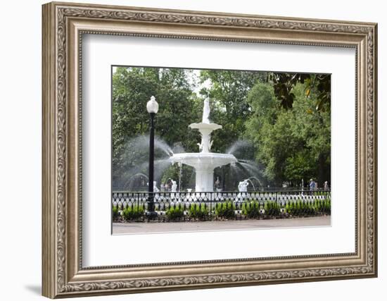 White Fountain in Forsyth Park, Savannah, Georgia, USA-Bill Bachmann-Framed Photographic Print