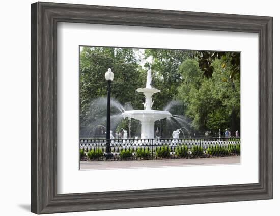 White Fountain in Forsyth Park, Savannah, Georgia, USA-Bill Bachmann-Framed Photographic Print