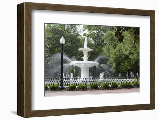 White Fountain in Forsyth Park, Savannah, Georgia, USA-Bill Bachmann-Framed Photographic Print