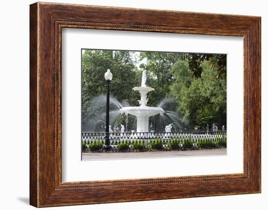 White Fountain in Forsyth Park, Savannah, Georgia, USA-Bill Bachmann-Framed Photographic Print