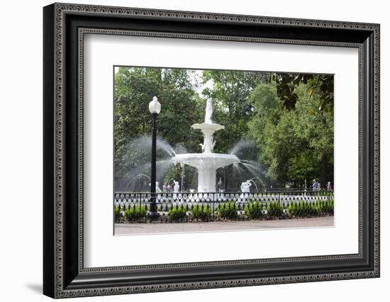 White Fountain in Forsyth Park, Savannah, Georgia, USA-Bill Bachmann-Framed Photographic Print