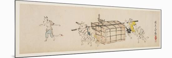 White Foxes Carrying a Coffer, C.1840-Yoda Chikkoku-Mounted Giclee Print