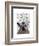 White French Bulldog and Butterflies-Fab Funky-Framed Art Print