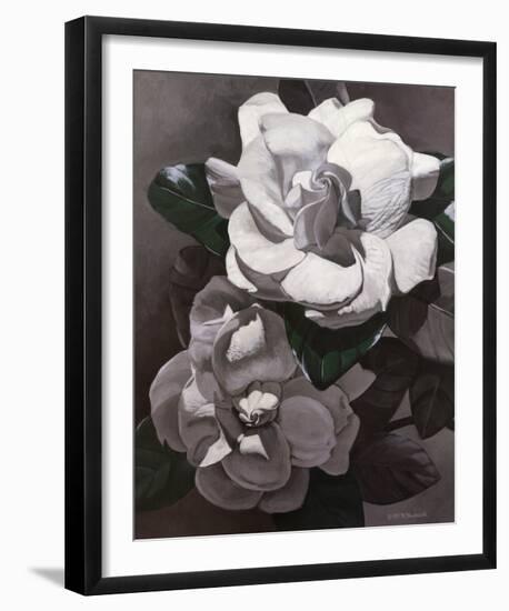 White Gardenias-Hornbuckle-Framed Art Print