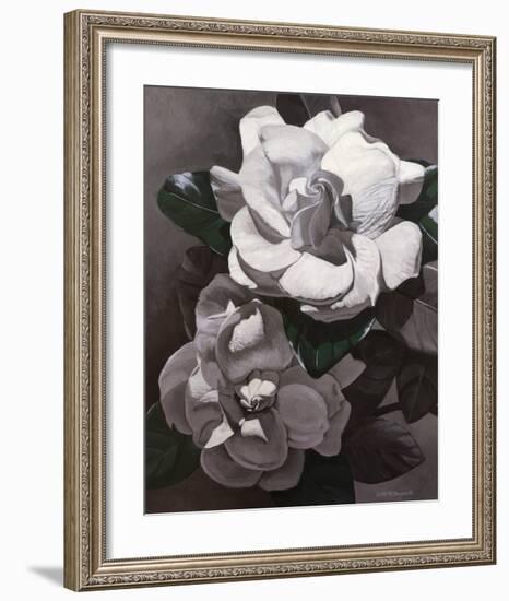 White Gardenias-Hornbuckle-Framed Art Print