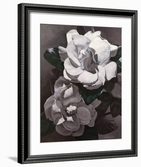 White Gardenias-Hornbuckle-Framed Art Print