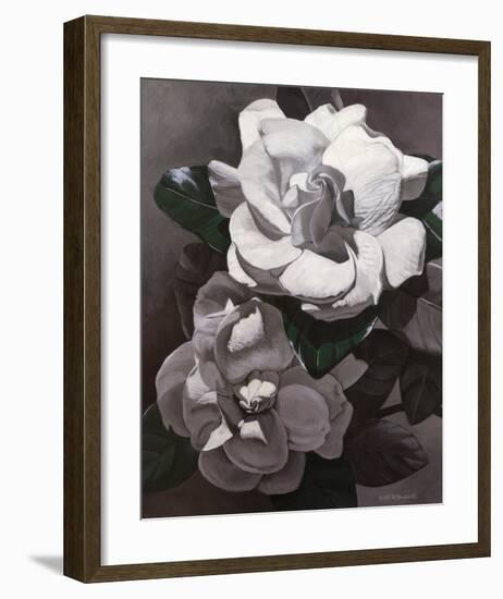 White Gardenias-Hornbuckle-Framed Art Print