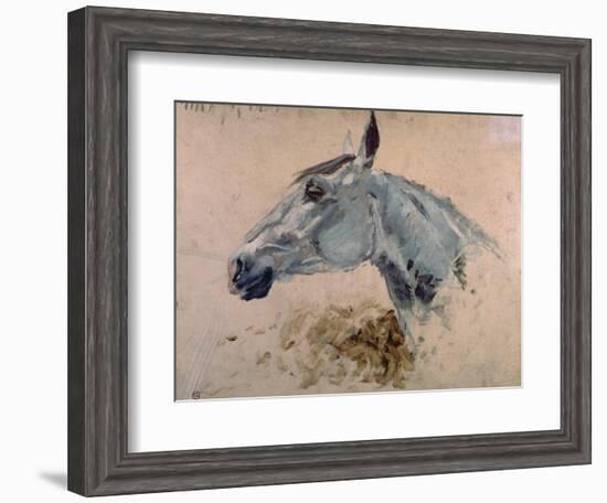 White 'Gazelle' Horse-Henri de Toulouse-Lautrec-Framed Art Print