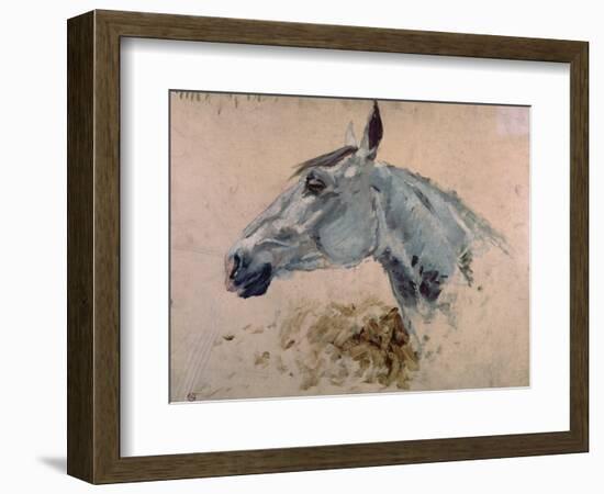 White 'Gazelle' Horse-Henri de Toulouse-Lautrec-Framed Art Print