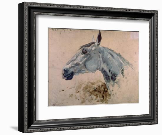 White 'Gazelle' Horse-Henri de Toulouse-Lautrec-Framed Art Print